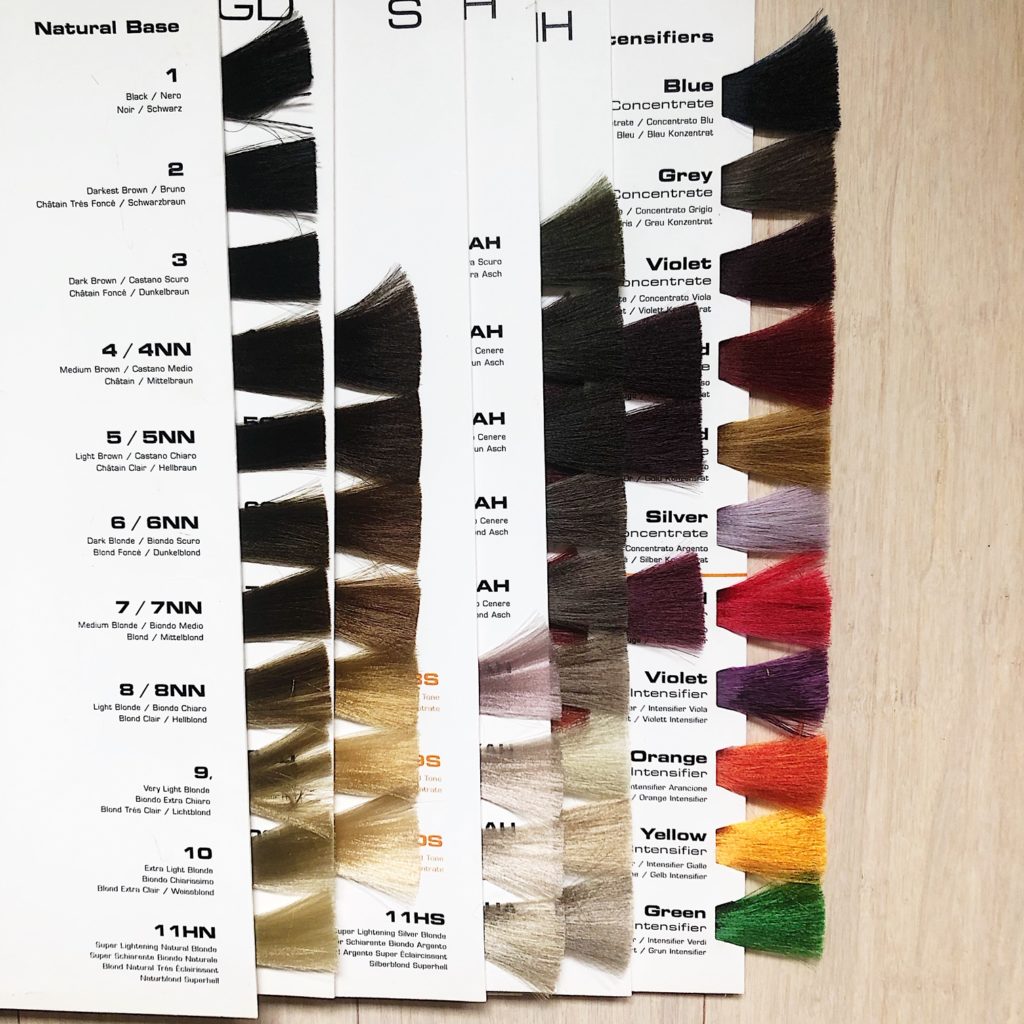 Davines Hair Color Chart