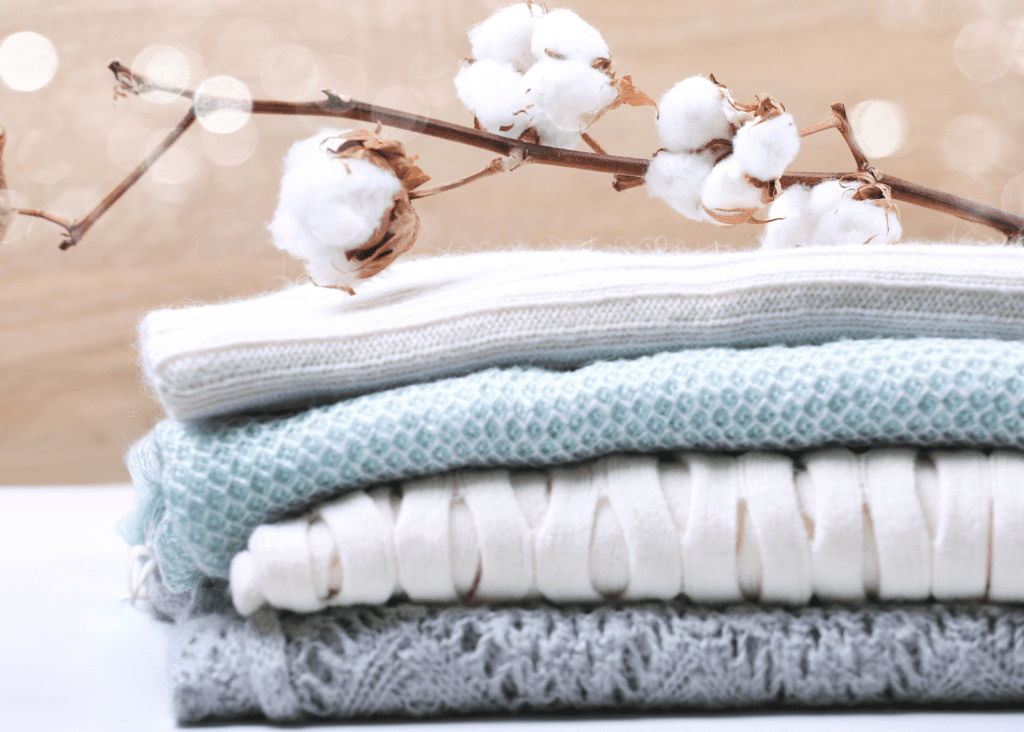 cotton bolls and cotton blankets