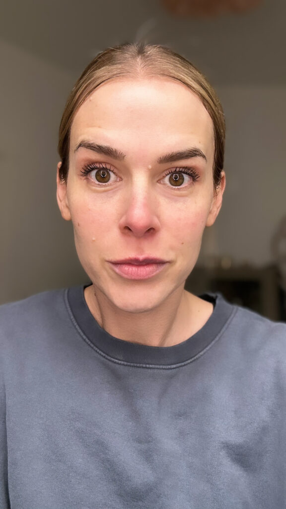 woman with no makeup on